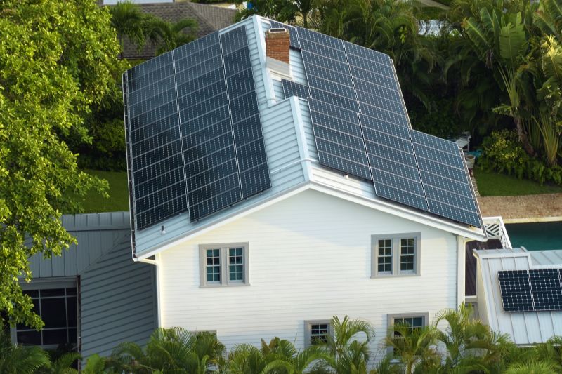 Home with Installed Solar Panels